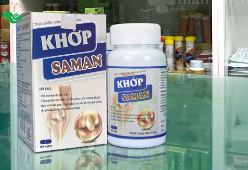 Viên khớp Saman hỗ trợ giảm đau mỏi vai gáy, xương khớp, mạnh gân cốt (Hộp 60 viên)