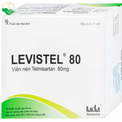 Viên nén Levistel 80 Tada Pharma điều trị tăng huyết áp, suy tim (4 vỉ x 7 viên)