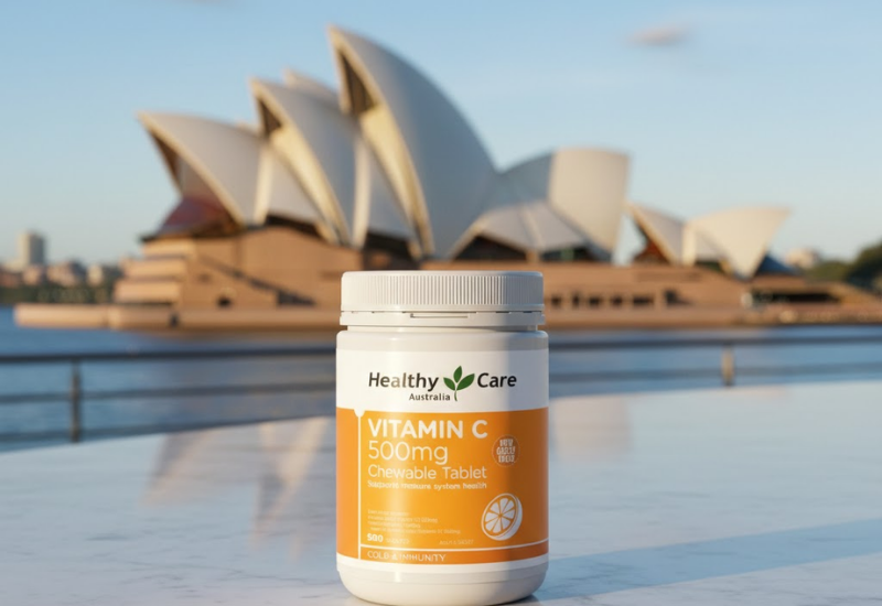 Viên nhai Vitamin C Healthy Care bổ sung vitamin C (hũ 500mg)