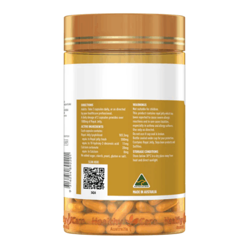 Viên Sữa ong chúa Healthy Care Royal Jelly Chống mệt mỏi do làm việc quá sức (hộp 1000mg)