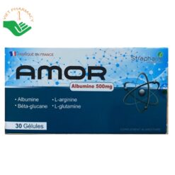 Viên uống Amor Albumine 500mg giúp tăng cường sức đề kháng cơ thể (Hộp 2 vỉ x 15 viên)