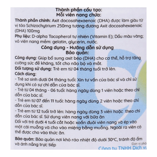 Viên uống bổ sung DHA cho bé Healthy Care Kids High Strength (hũ 60 viên)