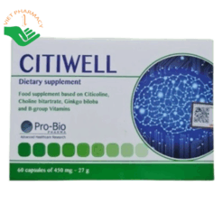 Viên uống Citiwell hỗ trợ hoạt huyết và tăng cường tuần hoàn máu não (Hộp 60 viên)