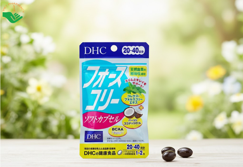 Viên uống DHC Forskohlii Soft Capsule giúp giảm hấp thu chất béo, giảm tích trữ mỡ (40 viên) thừa