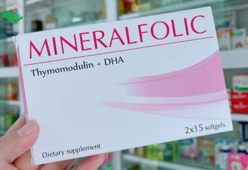 Viên uống Mineralfolic Erbex bổ sung vitamin và khoáng chất thiết yếu cho mẹ bầu và sau sinh (Hộp 2 vỉ x 15 viên)