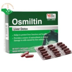 Viên uống Osmiltin hỗ trợ giải độc mát gan (Hộp 6 vỉ x 10 viên)