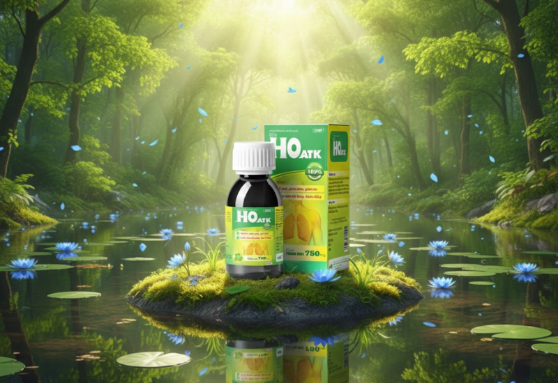 Siro HoaTK hỗ trợ giúp bổ phế, giảm đờm, giảm ho, đau rát họng (1 lọ x 100ml)
