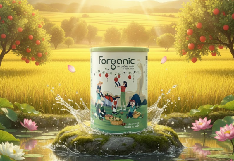 Sữa hạt Forganic đa dưỡng chất, và bữa ăn thay thế bổ sung đạm và vitamin (Lon 400g)