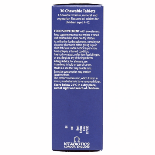 Viên Nhai Multivitamins Vitabiotics Wellkid Multi-Vitamin Smart Chewable