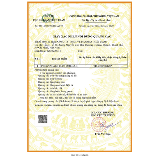 Viên Uống PREGNACARE PLUS OMEGA-3 Bổ sung vitamin và khoáng chất cho phụ nữ mang thai và cho con bú