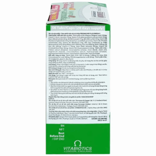 Viên Uống PREGNACARE PLUS OMEGA-3 Bổ sung vitamin và khoáng chất cho phụ nữ mang thai và cho con bú