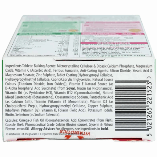 Viên Uống PREGNACARE PLUS OMEGA-3 Bổ sung vitamin và khoáng chất cho phụ nữ mang thai và cho con bú