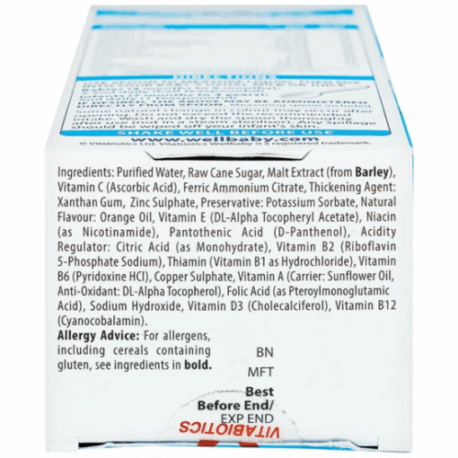 Siro Vitabiotics Wellbaby Multi-Vitamin Liquid bổ sung vitamin khoáng chất cho trẻ