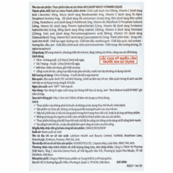 Siro Vitabiotics Wellbaby Multi-Vitamin Liquid bổ sung vitamin khoáng chất cho trẻ