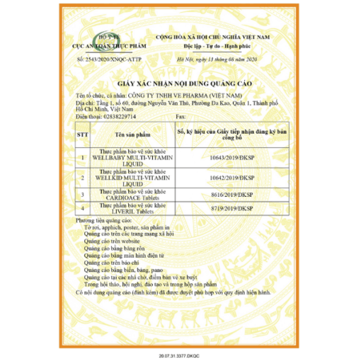 Siro Vitabiotics Wellbaby Multi-Vitamin Liquid bổ sung vitamin khoáng chất cho trẻ