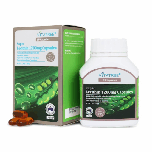 TPBVSK Super Lecithin 1200mg Capsules Vitatree hỗ trợ chức năng gan (Lọ 60 viên)