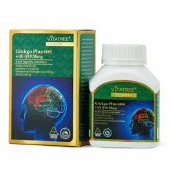 TPBVSK Vitatree Ginkgo Plus 6000 with Q10 cải thiện trí nhớ, tăng sự tập trung (chai 60 viên)