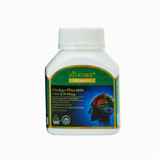 TPBVSK Vitatree Ginkgo Plus 6000 with Q10 cải thiện trí nhớ, tăng sự tập trung (chai 60 viên)