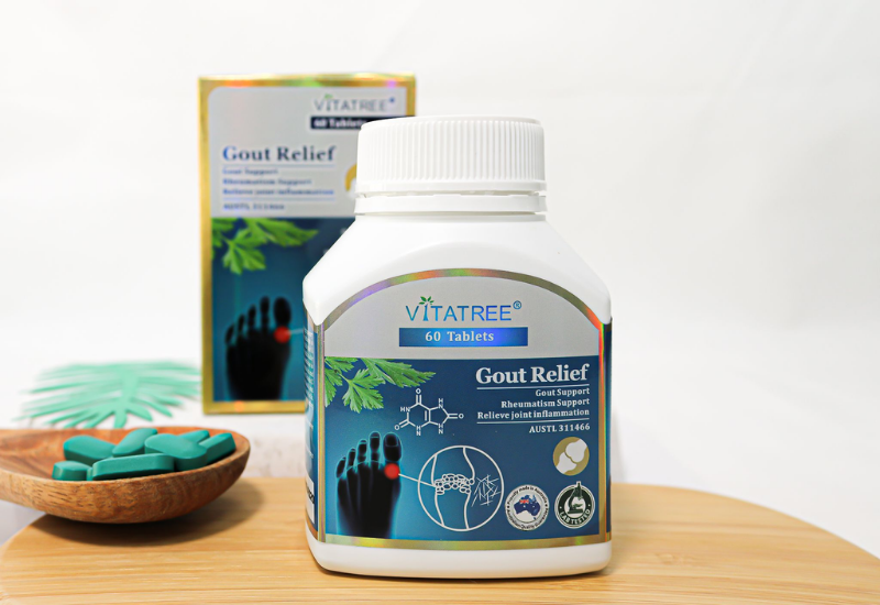 TPBVSK Vitatree Gout Relief  Hỗ trợ giảm triệu chứng gout và viêm khớp (chai 100 viên)