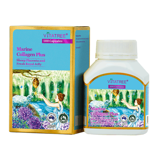 TPBVSK Vitatree Marine Collagen Plus Collagen, Nhau thai cừu và Sữa ong chúa (hũ 100 viên)