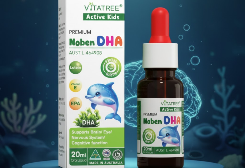 Thực phẩm bảo vệ sức khỏe Vitatree Premium Noben DHA tăng cường khả năng ghi nhớ cho trẻ nhỏ (chai 20ml)