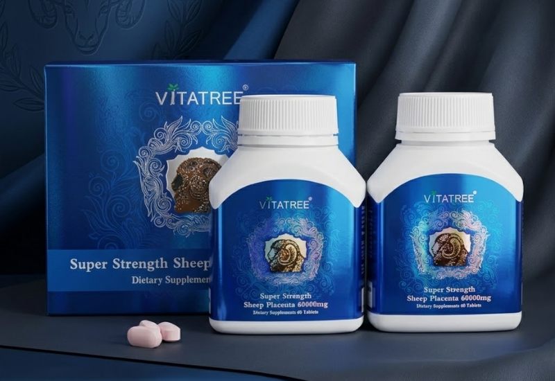 TPBVSK Vitatree Super Strength Sheep Placenta 60000mg Hỗ trợ trẻ hóa làn da (hộp 60 viên)
