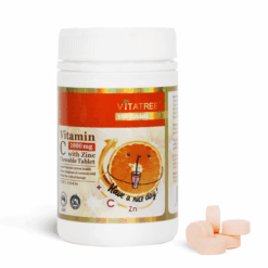 TPBVSK Vitatree Vitamin C with ZinC Chewable Tablet hỗ trợ bổ sung vitamin C và kẽm (lọ 100 viên)