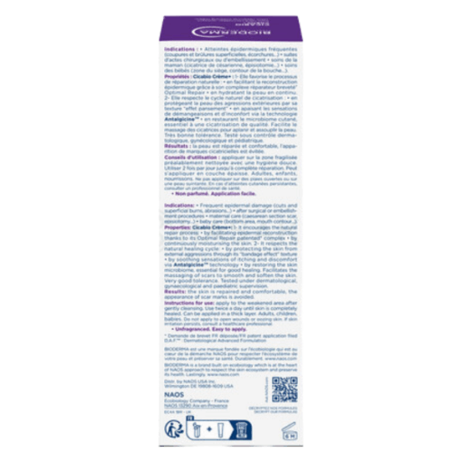 Kem phục hồi da Bioderma Cicabio Crème làm dịu da, giảm cảm giác ngứa và khó chịu (Tuýp 40ml)