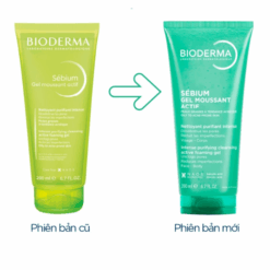 Bioderma Sébium Gel Moussant Actif tẩy tế bào chết, giảm mụn và thông thoáng lỗ chân lông ( Tuýp 200ml)