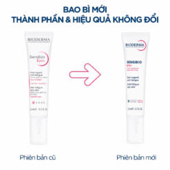 Bioderma Sensibio Eye+ giảm quầng thâm, bọng mắt, làm mờ nếp nhăn vùng mắt (Tuýp 15ml)