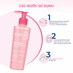 Bioderma Sensibio Gel Moussant làm sạch toàn diện cho da nhạy cảm (chai 200ml)