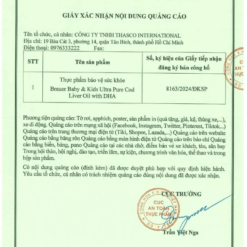 Viên uống BRAUER Baby & Kids Ultra Pure Cod Liver Oil with DHA cho trẻ từ 1 tuổi (hũ 90 viên)