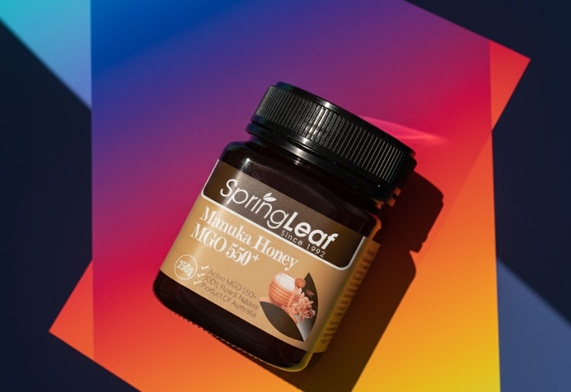 Mật Ong Manuka MGO 550+ SpringLeaf hỗ trợ cải thiện hệ vi sinh đường ruột (Hũ 250g)