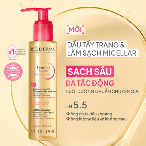 Dầu tẩy trang Sensibio Micellar Cleansing Oil Bioderma (Chai 150ml)