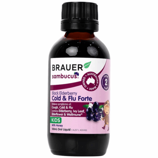 Siro Black ElderBerry Cold And Flu Forte hỗ trợ giảm các triệu chứng ho sổ mũi do cảm (chai 100ml)