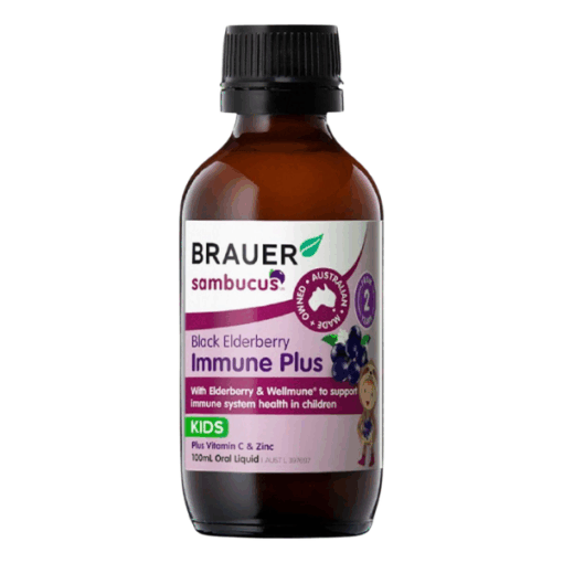 Siro Black ElderBerry Immune Plus hỗ trợ giảm các triệu chứng ho sổ mũi do cảm (lọ 100ml)