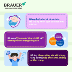 Siro Brauer Baby and Child Immunity Support hỗ trợ tăng cường hệ miễn dịch (chai 100ml)