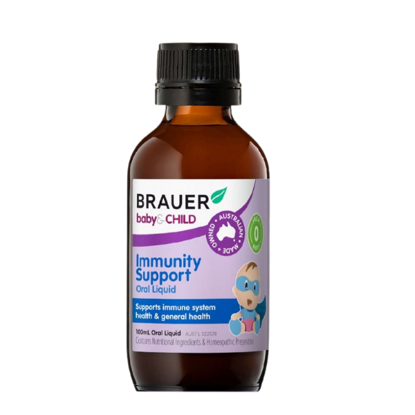 Siro Brauer Baby and Child Immunity Support hỗ trợ tăng cường hệ miễn dịch (chai 100ml)