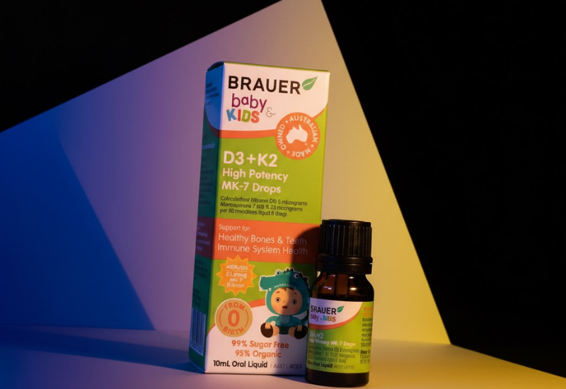 Siro BRAUER BABY & KIDS D3 + K2 HIGH POTENCY MK-7 DROPS Bổ sung Vitamin D3 và Vitamin K2