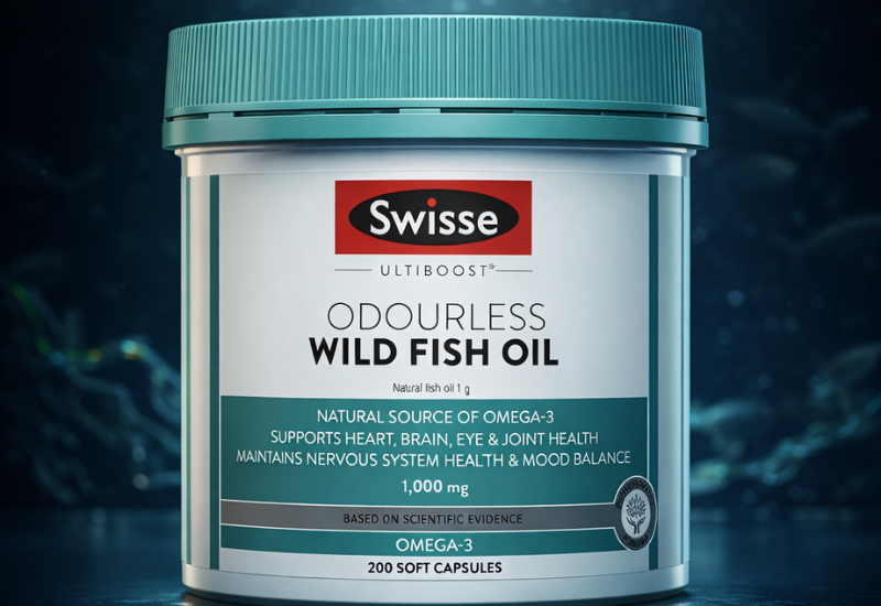 Viên uống Swisse Ultiboost Odourless High Strength Wild Fish Oil (Hộp 100 viên)