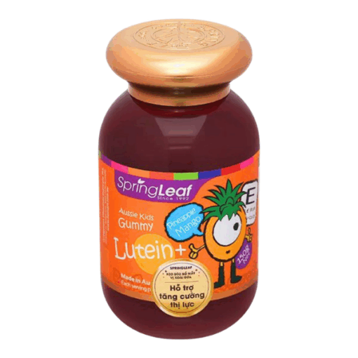 Viên Kẹo Aussie Kids Gummy Lutein+ Pineapple Mango SpringLeaf Hỗ trợ phát triển thị lực cho bé (Hộp 60 viên)