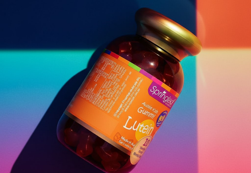 Viên Kẹo Aussie Kids Gummy Lutein+ Pineapple Mango SpringLeaf Hỗ trợ phát triển thị lực cho bé (Hộp 60 viên)