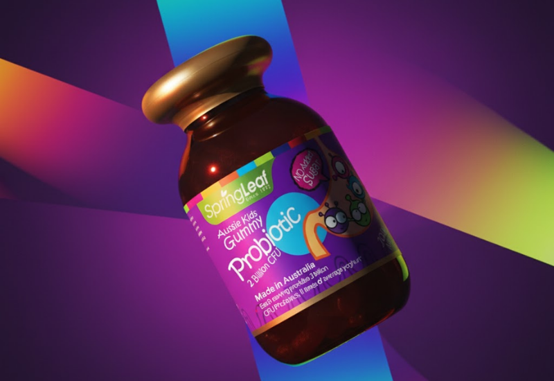 Viên Kẹo Aussie Kids Gummy Probiotic SpringLeaf Bổ sung 2 tỷ CFU lợi khuẩn (Hũ 80 viên)