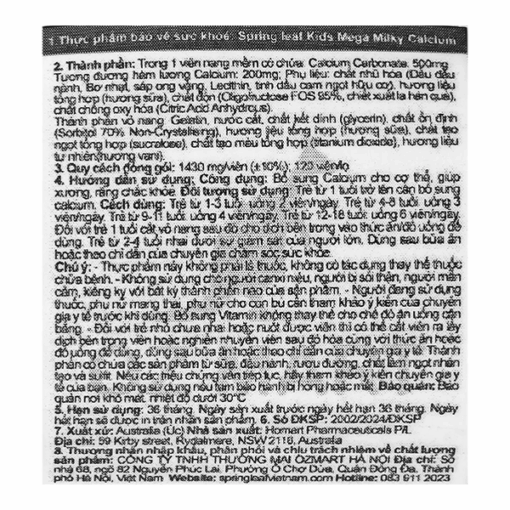 Viên Kẹo Sữa Milk Boost Strawberry & Vanilla SpringLeaf (Hộp 150 viên)