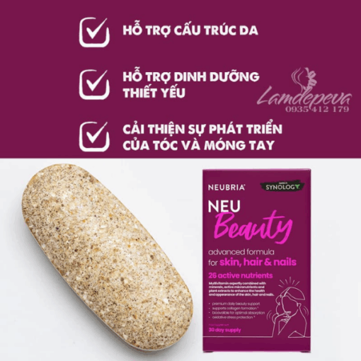 Viên uống Neu Beauty For Skin, Hair & Nails (Hộp 30 viên)