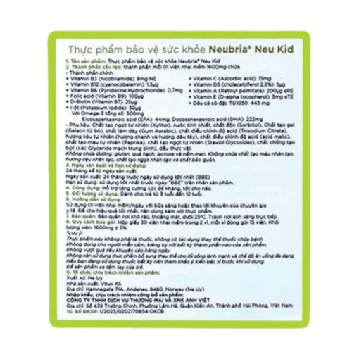 Viên uống Neu Kid Multivitamin Plus Omega-3 (Hộp 30 viên)