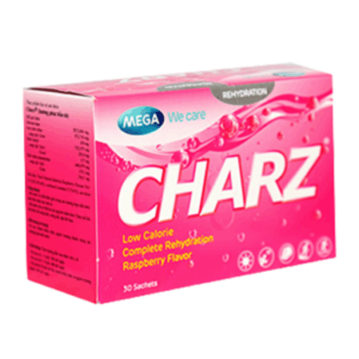 Bột sủi thanh nhiệt giải độc gan CHARZ Raspberry MEGA We care (Hộp 10 gói)