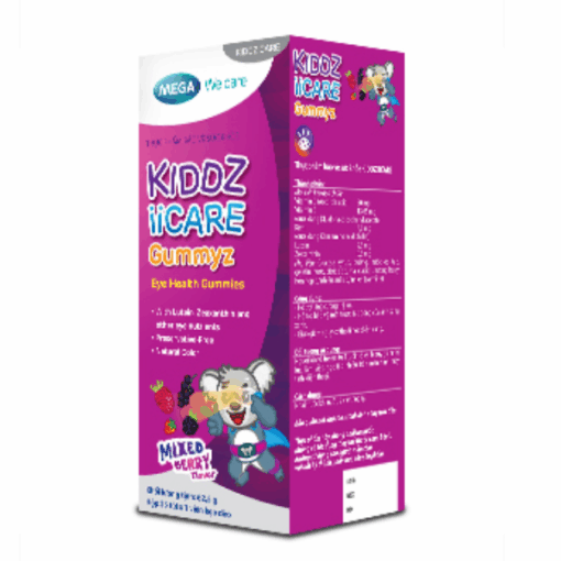 Kẹo dẻo bổ mắt Kiddz Iicare Mega Lifesciences (Hộp 25 túi x 1 viên)