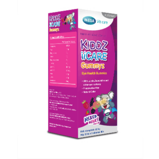 Kẹo dẻo bổ mắt Kiddz Iicare Mega Lifesciences (Hộp 25 túi x 1 viên)