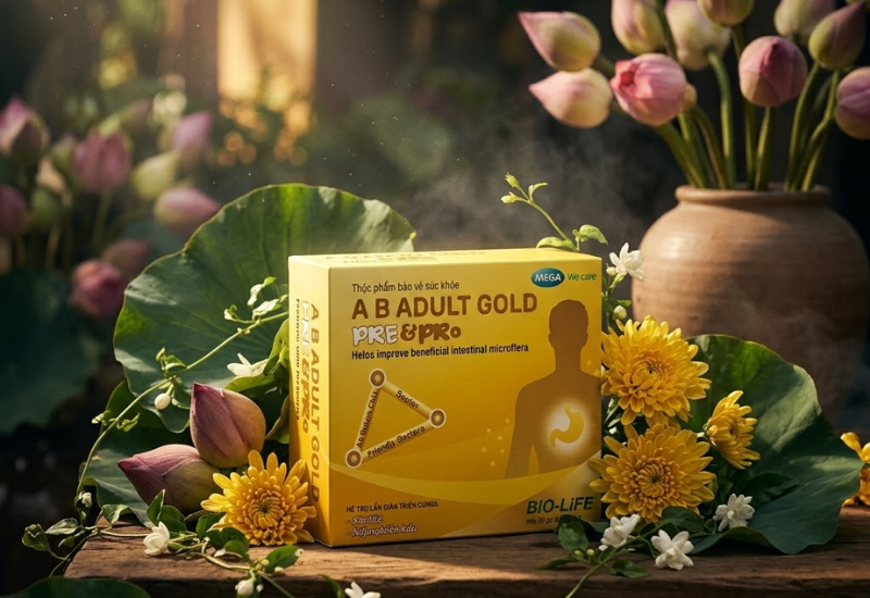 Men vi sinh hỗ trợ tiêu hóa A.B. Adult Gold Pre & Pro (Hộp 30 gói)